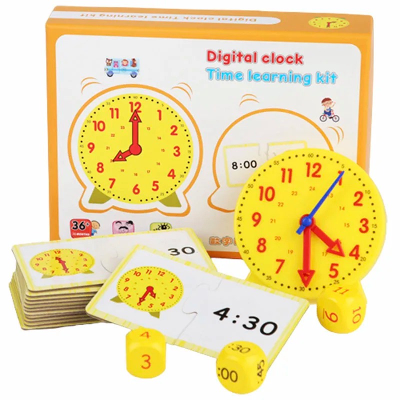 Kid Toys Ads - Zegar Montessori dla dzieci, zabawki edukacyjne,