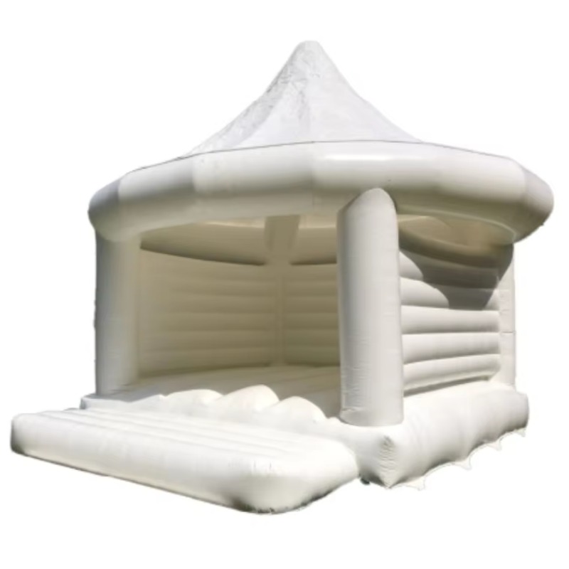 Kids Toys House - Nadmuchiwany biały dom skaczący na wesele,