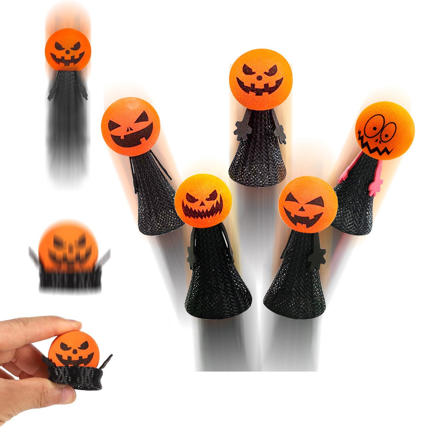 Kids Toys Jumping Poppers - 5 SZTUK Halloweenowych Skaczących Popperów na
