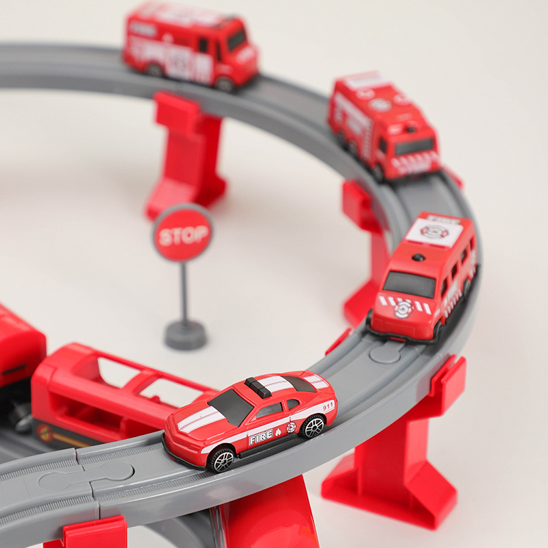 DIY Czerwony plastikowy zestaw – Toy Train Track Set recenzja i cena