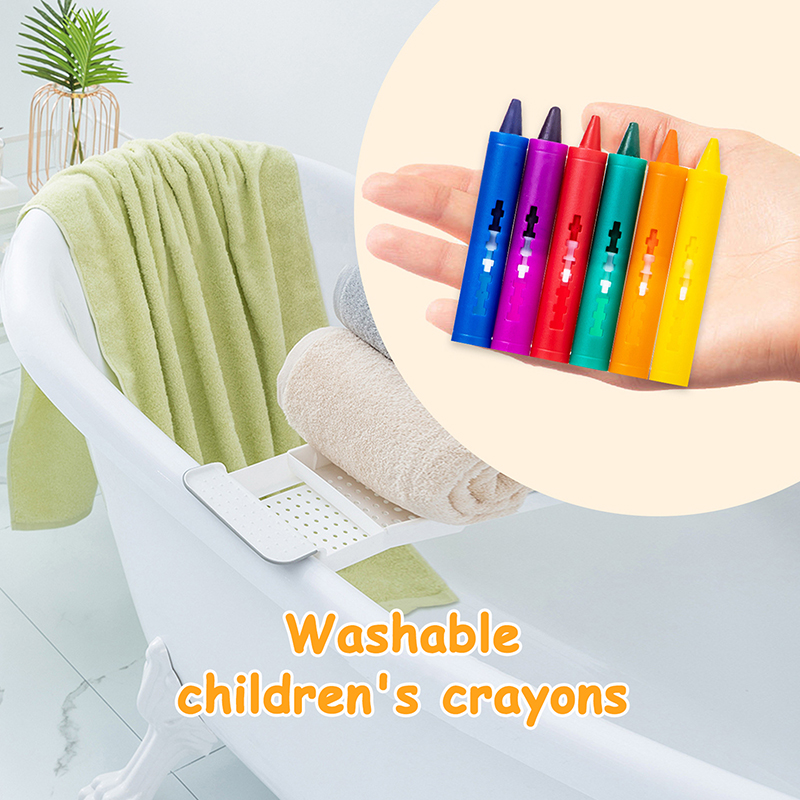 6 szt. Zmywalne kredki do kąpi – Kids Toys Drawing Easy recenzja i cena