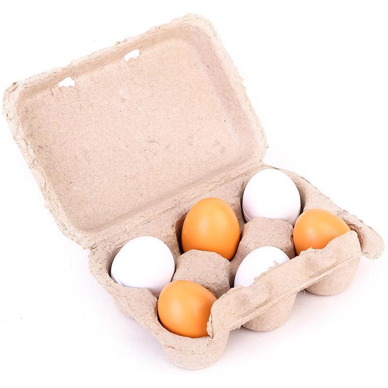 6Pcs Zestaw drewnianych sztucz – Kids Toys Play Egg recenzja i cena