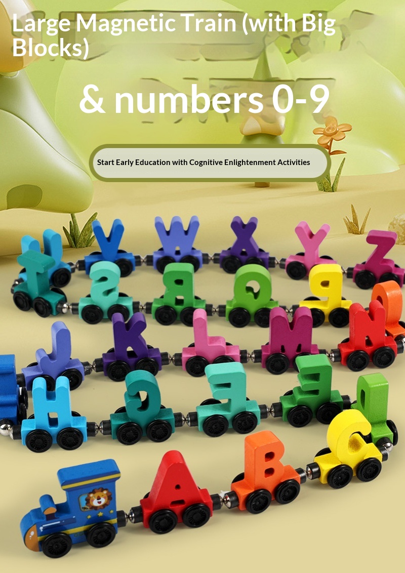 Drewniany magnetyczny pociąg z – Toy Train Track Set recenzja i cena
