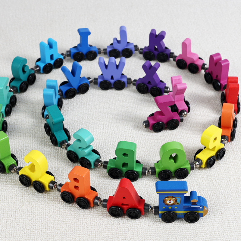 Drewniany magnetyczny pociąg z – Toy Train Track Set recenzja i cena
