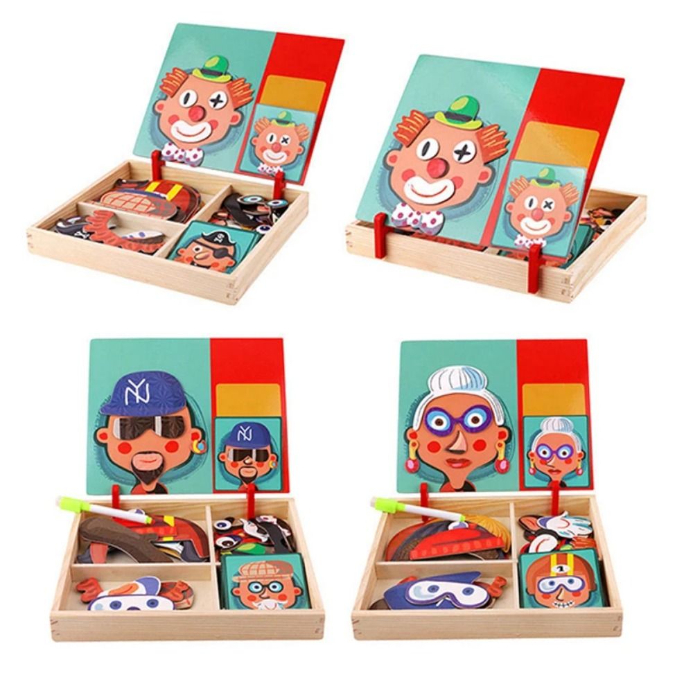 Drewniane magnetyczne puzzle 3 – Kids Toys Drawing Easy recenzja i cena