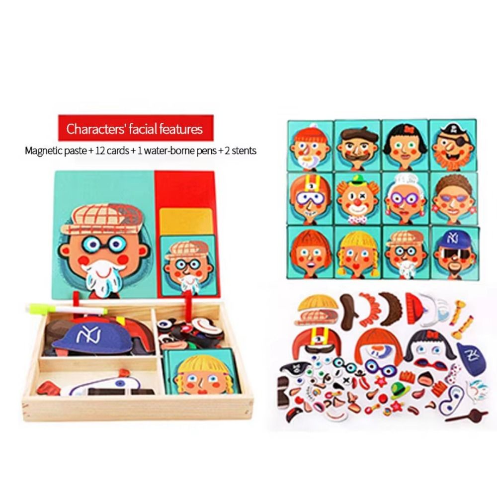Drewniane magnetyczne puzzle 3 – Kids Toys Drawing Easy recenzja i cena