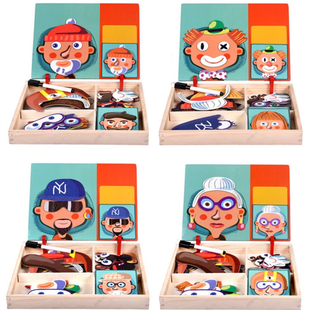 Drewniane magnetyczne puzzle 3 – Kids Toys Drawing Easy recenzja i cena