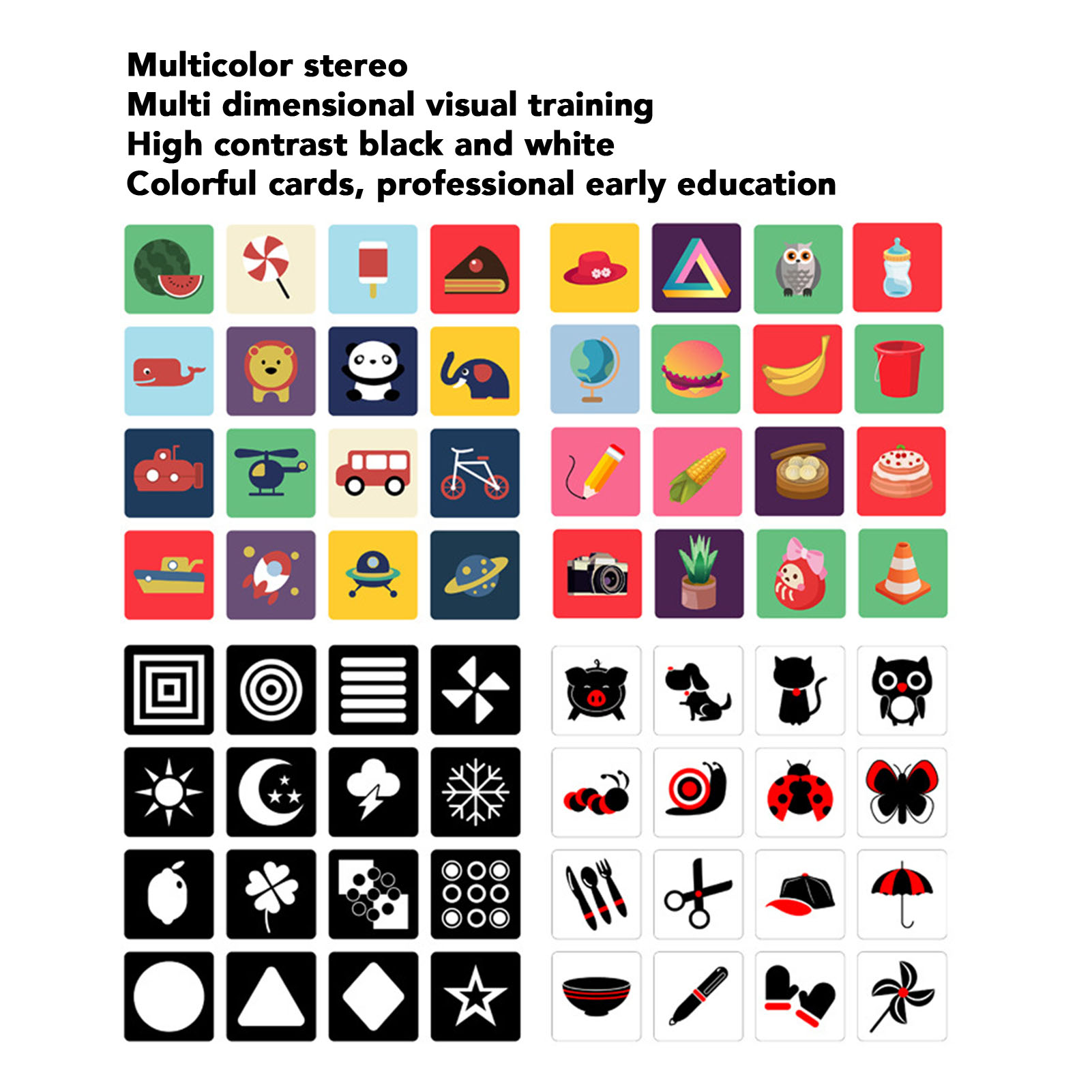 ZK40 64 szt. Wysokie kontrasto – Educational Flash Card recenzja i cena