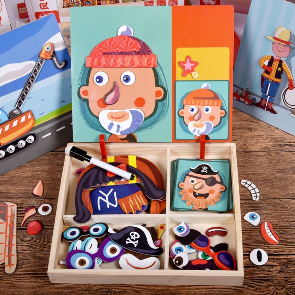Drewniane Magnetyczne Puzzle 3 – Kids Toys Drawing Easy recenzja i cena