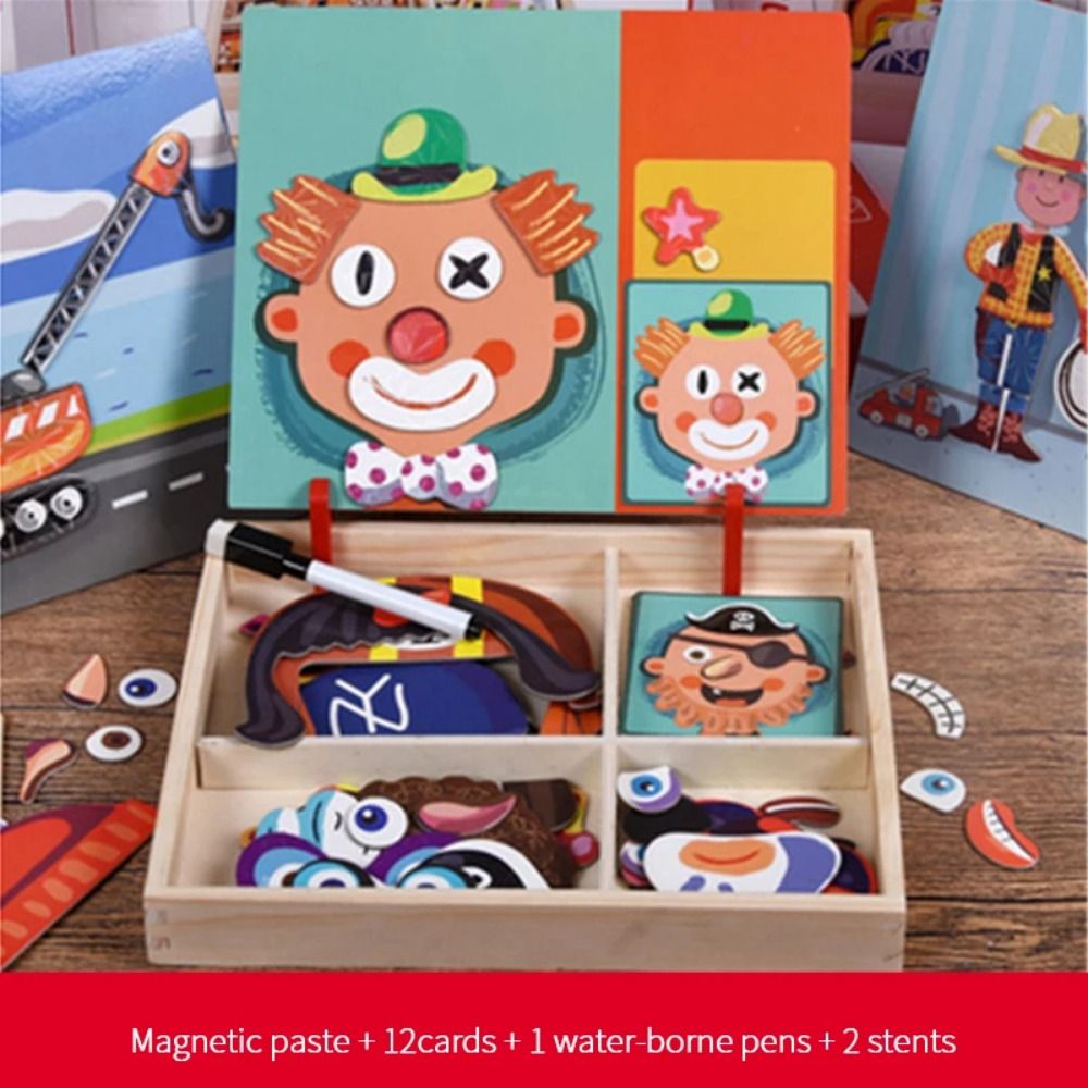 Drewniane Magnetyczne Puzzle 3 – Kids Toys Drawing Easy recenzja i cena