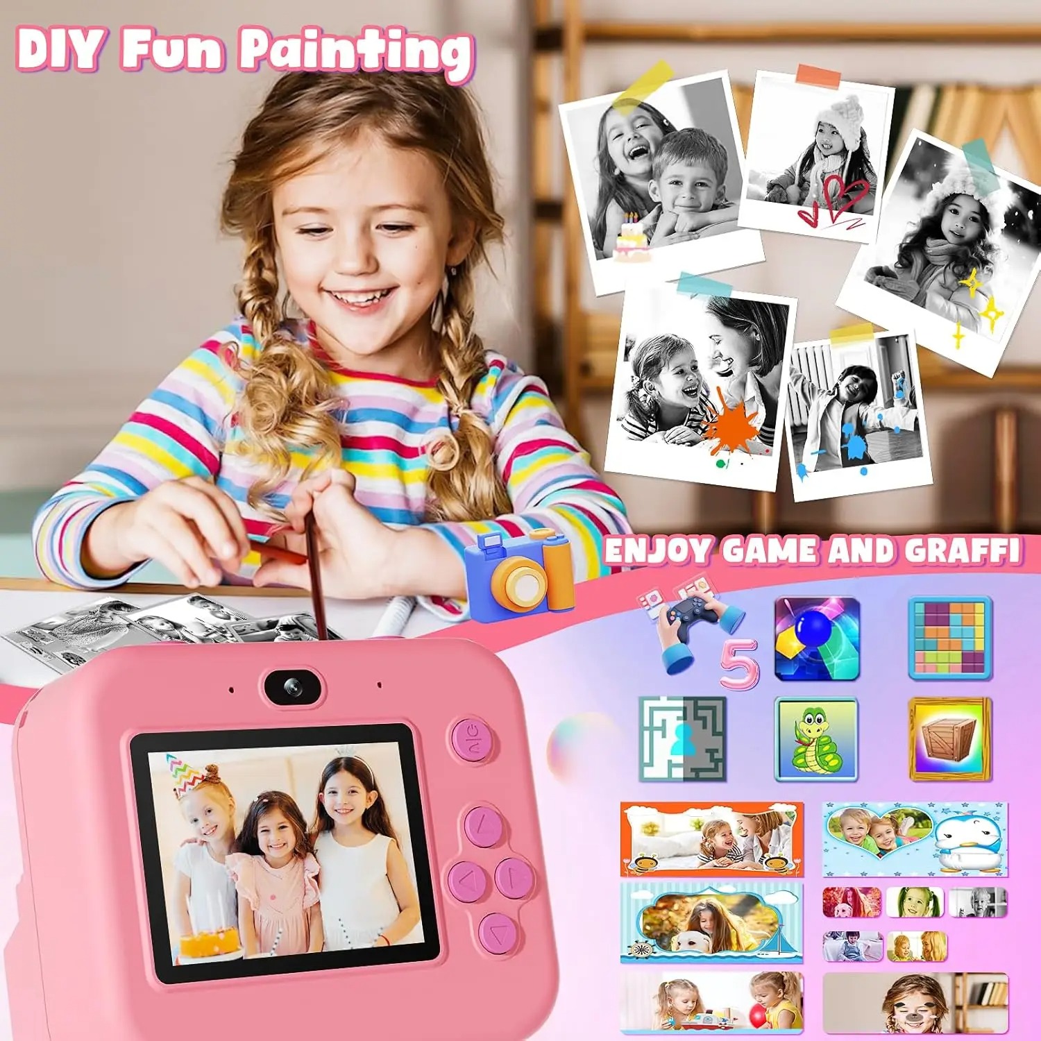 Nowość Instant Print Camera Wi – Kids Toys Top View recenzja i cena