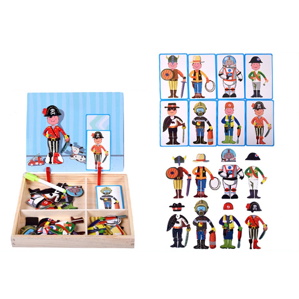Drewniane magnetyczne puzzle 3 – Kids Toys Drawing Easy recenzja i cena
